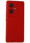 Newface Vivo V29 Lite Kılıf Nano içi Kadife Silikon - Kırmızı