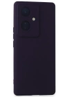 Newface Vivo V29 Lite Kılıf Nano içi Kadife Silikon - Mor