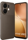 Newface Vivo V60 5G Auto Focus Karbon Kapak - Kahverengi
