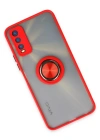Newface Vivo Y11S Kılıf Montreal Yüzüklü Silikon Kapak - Kırmızı