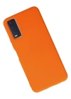 Newface Vivo Y11S Kılıf Nano içi Kadife Silikon - Turuncu