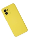Newface Vivo Y15S Kılıf Nano içi Kadife Silikon - Sarı