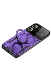 Newface Vivo Y16 Kılıf Joy Lens Standlı Kapak - Mor