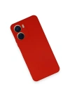 Newface Vivo Y16 Kılıf Nano içi Kadife Silikon - Kırmızı