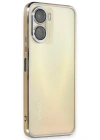 Newface Vivo Y16 Kılıf Razer Lensli Silikon - Gold