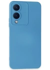 Newface Vivo Y17S Kılıf Nano içi Kadife Silikon - Mavi