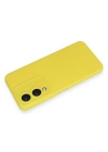 Newface Vivo Y17S Kılıf Nano içi Kadife Silikon - Sarı