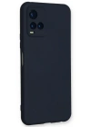 Newface Vivo Y21S Kılıf Nano içi Kadife Silikon - Lacivert