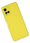 Newface Vivo Y21S Kılıf Nano içi Kadife Silikon - Sarı