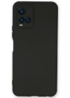 Newface Vivo Y21S Kılıf Nano içi Kadife Silikon - Siyah