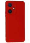 Newface Vivo Y27 Kılıf Nano içi Kadife Silikon - Kırmızı