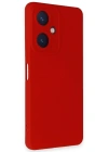 Newface Vivo Y27 Kılıf Nano içi Kadife Silikon - Kırmızı