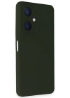 Newface Vivo Y27 Kılıf Nano içi Kadife Silikon - Koyu Yeşil