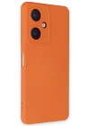 Newface Vivo Y27 Kılıf Nano içi Kadife Silikon - Turuncu