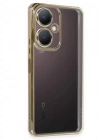 Newface Vivo Y27 Kılıf Razer Lensli Silikon - Gold
