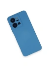 Newface Vivo Y35 Kılıf Nano içi Kadife Silikon - Mavi