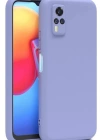 Newface Vivo Y53S Kılıf Nano içi Kadife Silikon - Lila