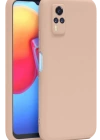 Newface Vivo Y53S Kılıf Nano içi Kadife Silikon - Pudra