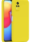 Newface Vivo Y53S Kılıf Nano içi Kadife Silikon - Sarı