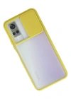 Newface Vivo Y53S Kılıf Palm Buzlu Kamera Sürgülü Silikon - Sarı