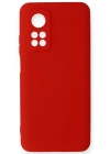 Newface Xiaomi Mi 10T Kılıf Nano içi Kadife Silikon - Kırmızı