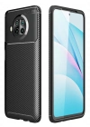 Newface Xiaomi Mi 10T Lite Kılıf Auto Focus Karbon Kapak - Siyah