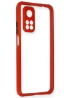 Newface Xiaomi Mi 10T Pro Kılıf Miami Şeffaf Silikon - Kırmızı