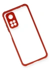 Newface Xiaomi Mi 10T Pro Kılıf Miami Şeffaf Silikon - Kırmızı