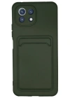 Newface Xiaomi Mi 11 Kılıf Kelvin Kartvizitli Silikon - Koyu Yeşil