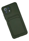 Newface Xiaomi Mi 11 Kılıf Kelvin Kartvizitli Silikon - Koyu Yeşil