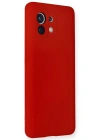 Newface Xiaomi Mi 11 Kılıf Nano içi Kadife Silikon - Kırmızı