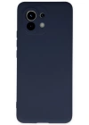 Newface Xiaomi Mi 11 Kılıf Nano içi Kadife Silikon - Lacivert