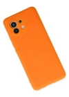 Newface Xiaomi Mi 11 Kılıf Nano içi Kadife Silikon - Turuncu
