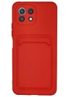 Newface Xiaomi Mİ 11 Lite Kılıf Kelvin Kartvizitli Silikon - Kırmızı