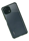 Newface Xiaomi Mİ 11 Lite Kılıf Miami Şeffaf Silikon - Koyu Yeşil