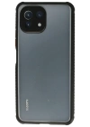 Newface Xiaomi Mİ 11 Lite Kılıf Miami Şeffaf Silikon - Siyah
