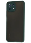 Newface Xiaomi Mİ 11 Lite Kılıf Montreal Silikon Kapak - Yeşil