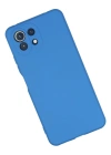 Newface Xiaomi Mİ 11 Lite Kılıf Nano içi Kadife Silikon - Mavi