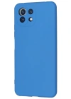 Newface Xiaomi Mİ 11 Lite Kılıf Nano içi Kadife Silikon - Mavi