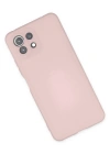 Newface Xiaomi Mİ 11 Lite Kılıf Nano içi Kadife Silikon - Pudra