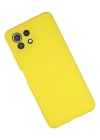 Newface Xiaomi Mİ 11 Lite Kılıf Nano içi Kadife Silikon - Sarı