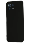 Newface Xiaomi Mİ 11 Lite Kılıf Nano içi Kadife Silikon - Siyah