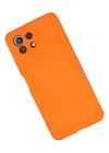 Newface Xiaomi Mİ 11 Lite Kılıf Nano içi Kadife Silikon - Turuncu