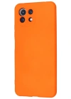 Newface Xiaomi Mİ 11 Lite Kılıf Nano içi Kadife Silikon - Turuncu