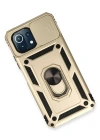 Newface Xiaomi Mİ 11 Lite Kılıf Pars Lens Yüzüklü Silikon - Gold