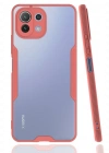 Newface Xiaomi Mİ 11 Lite Kılıf Platin Silikon - Pembe