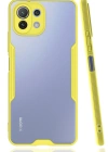 Newface Xiaomi Mİ 11 Lite Kılıf Platin Silikon - Sarı