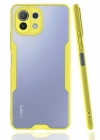 Newface Xiaomi Mİ 11 Lite Kılıf Platin Silikon - Sarı