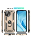 Newface Xiaomi Mİ 11 Lite Kılıf Sofya Yüzüklü Silikon Kapak - Gold