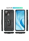 Newface Xiaomi Mİ 11 Lite Kılıf Sofya Yüzüklü Silikon Kapak - Siyah